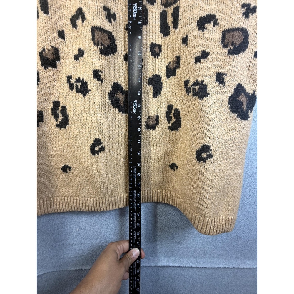 Isabel Maternity By Ingrid & Isabel Sweater Womens M Brown Leopard Knit Pullover - Picture 6 of 9